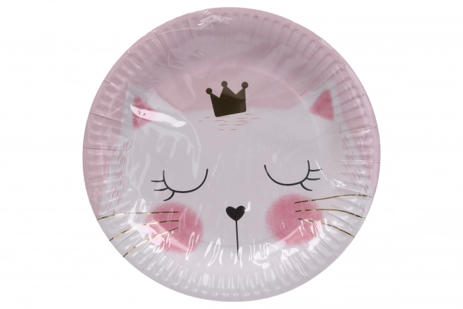 Party krožniki MAČKA 23 cm, 6 kos