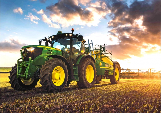 Diamantno slikanje Traktor John Deere na polju 30x40cm