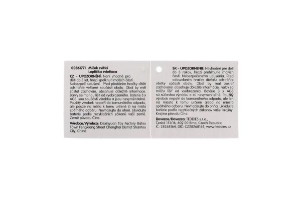 Kosmat antistresni žogica iz silikona 8cm na baterije s svetlobo, 4 barve v vrečki, 12 kosov v škatli