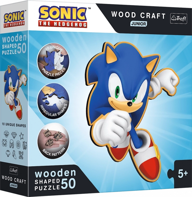 Lesena sestavljanka Sonic 50 kosov