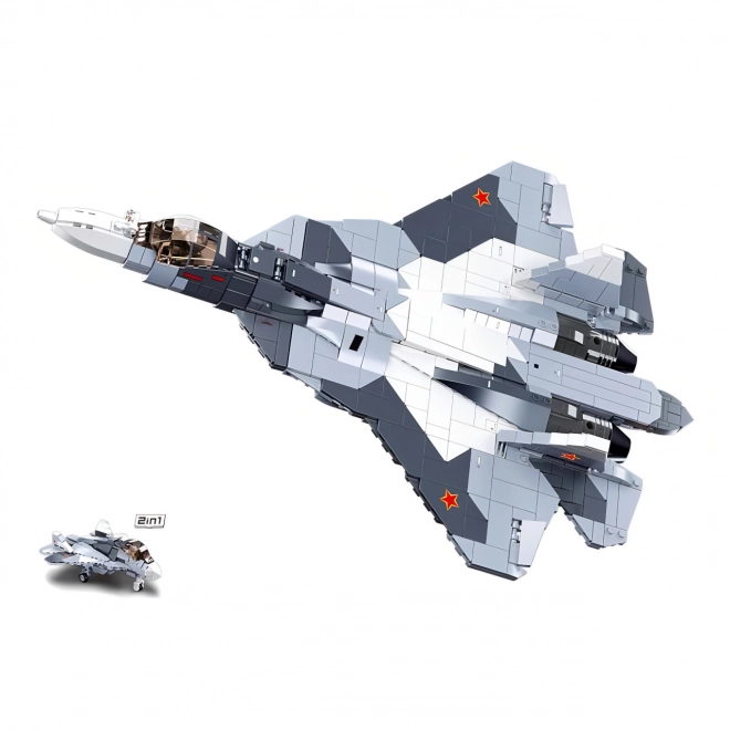 Sluban Model Bricks M38-B0986 Ponosni lovski letalo Su-57 2 v 1