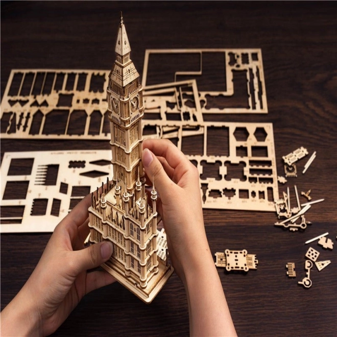 RoboTime leseni 3D puzzle ura stolp Big Ben sveti