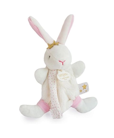 Doudou Igrača z nosilcem za dudo zajček 15 cm