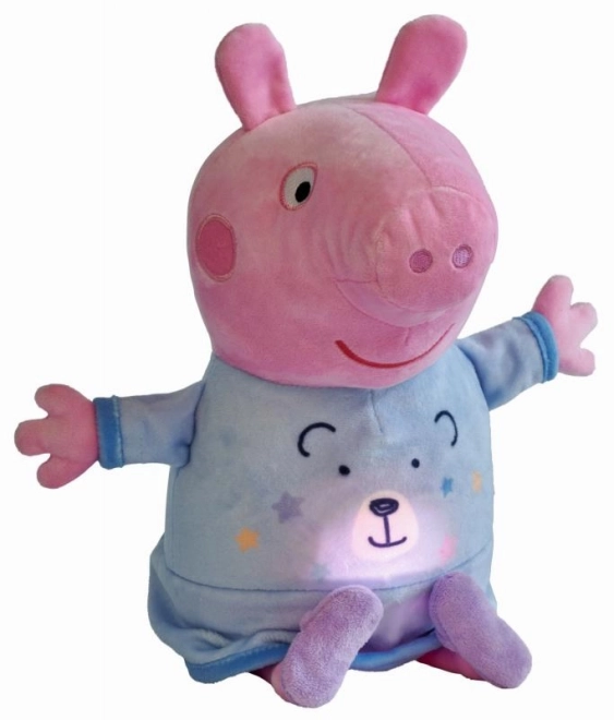 Peppa Pig 2v1 plišasta uspavanka z glasbo + svetloba, modra, 25 cm