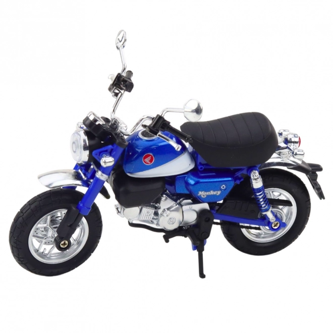 Retro kovinski motocikel moder 1:12