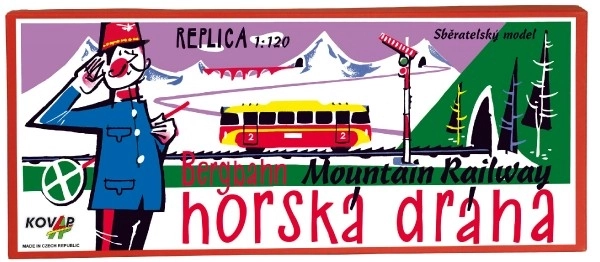 Gorska železnica na ključek kovina 120cm v škatli Kovap
