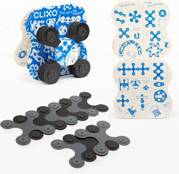 Oblikovalski paket magnetni bloki Clixo, črni