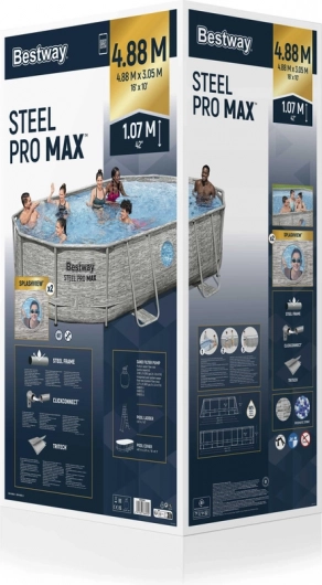 Samostoječi bazen Bestway Power Steel Swim Vista 427 x 250 x 100 cm