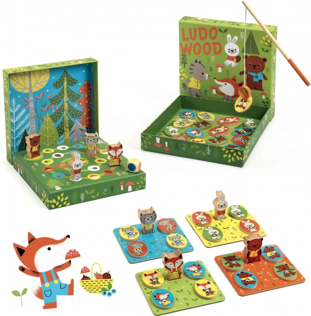 Djeco komplet 4 iger Ludo Wood