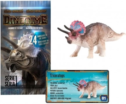 Figurica dinozaver DINOTIME plastična, mešanica vrst, vrečka 8 × 15 cm