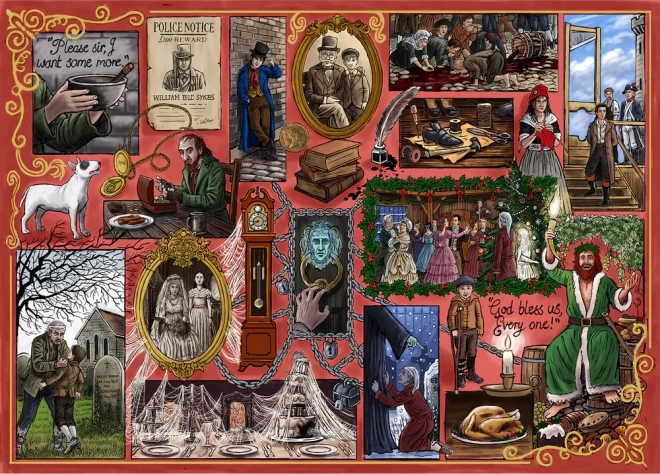 Sestavljanka Knjižni klub: Charles Dickens 1000 koščkov od Gibsons