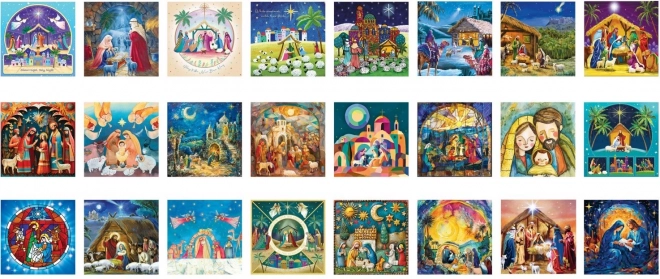 EUROGRAPHICS Puzzle Adventni koledar: Jezusovo rojstvo 24x50 kosov