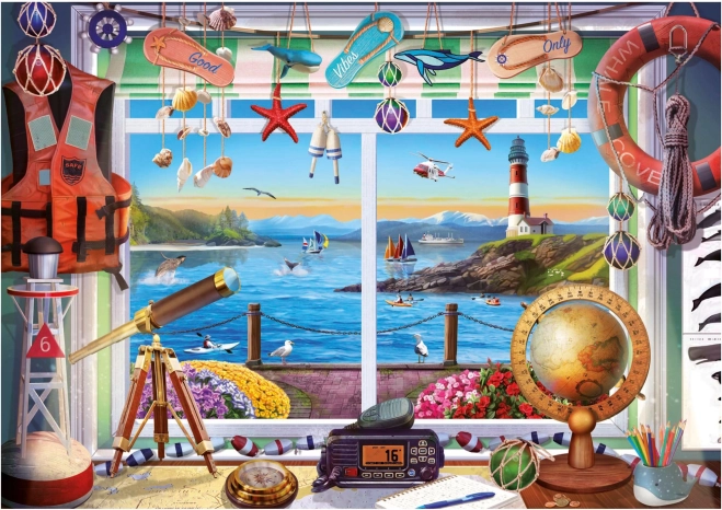 Educa Puzzle Življenje v pristanišču 1000 koščkov