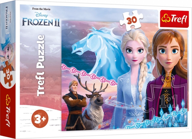 Sestavljanka 30 delov - Pogum sester - Disney Ledeno kraljestvo 2
