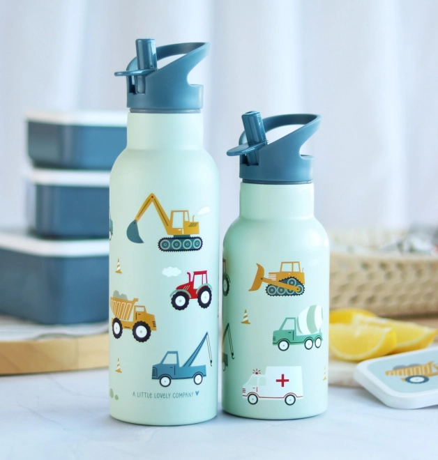A Little Lovely Company Nerjaveča steklenica za pitje 500 ml – Vozila