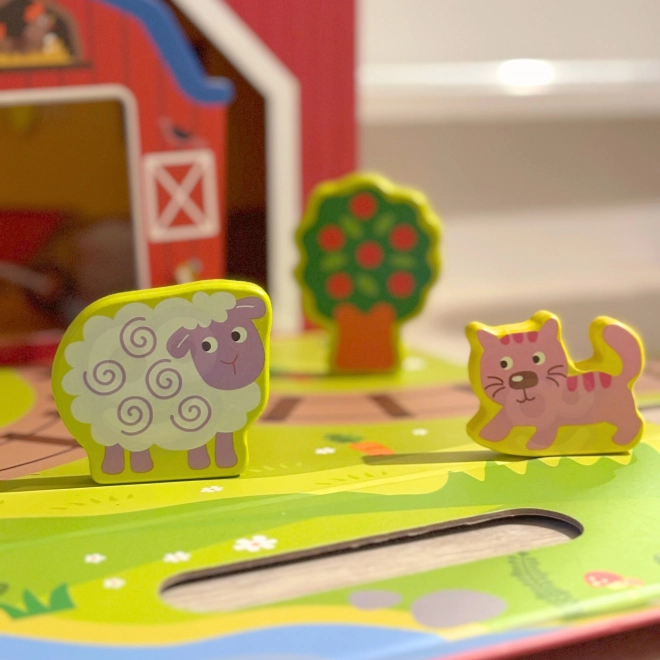 Lesena kmetija v kovčku Tooky Toy