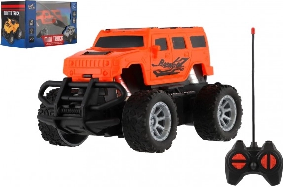 RC mini tovornjak 1:43 na daljinsko upravljanje z lučmi – Oranžna