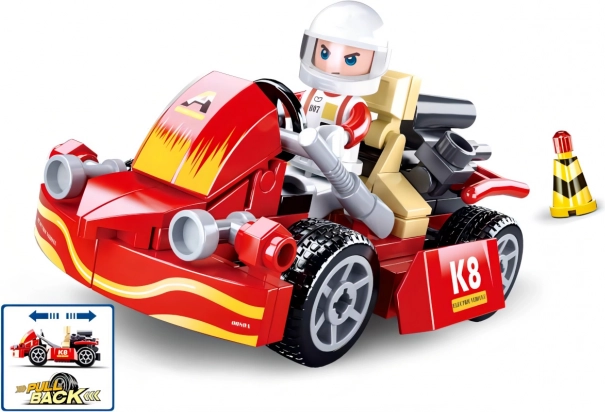 Sluban Town navijalni gokart sestavljanka (89 delov)