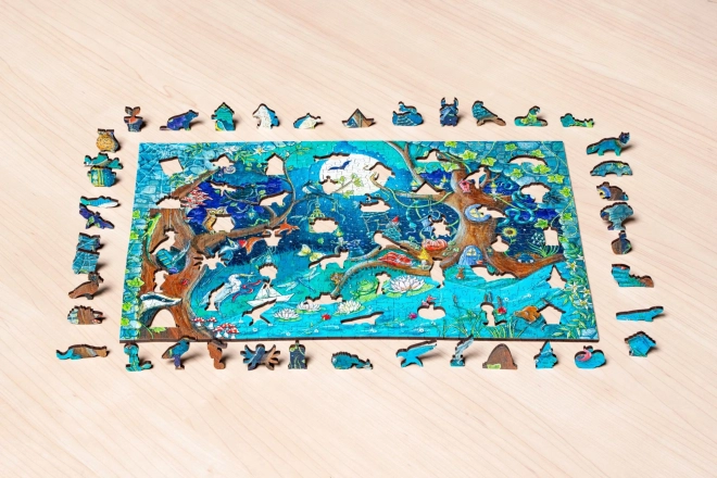 Lesene puzzle čarobni gozd 500 kosov