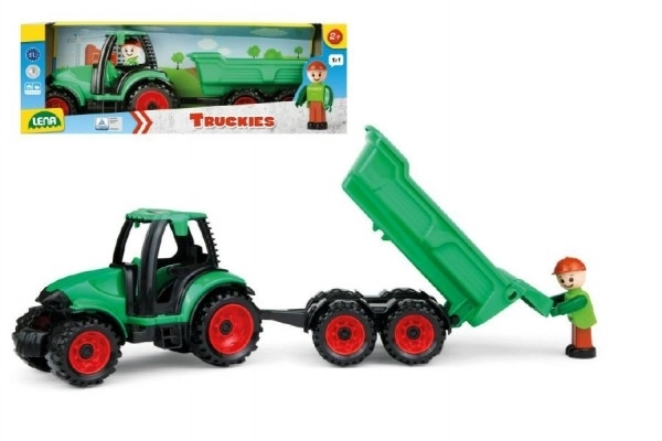 Avto Truckies traktor s prikolico plastika 32cm s figuro v škatli 24m+