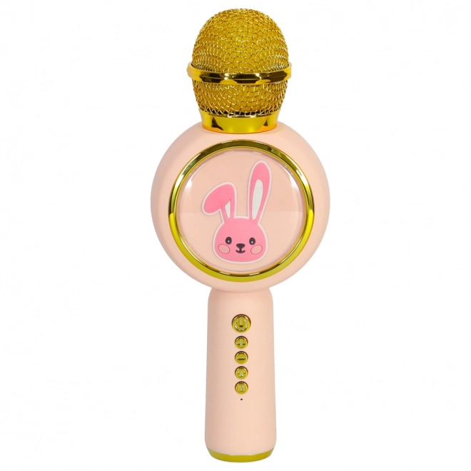 Brezžični mikrofon za karaoke bunny pink