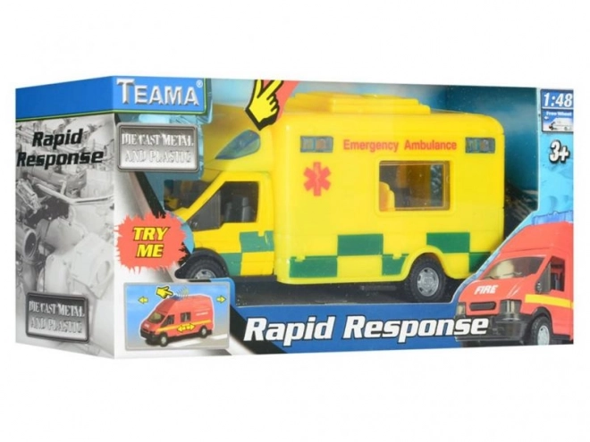 Kovinski avto Rapid 1:48 z zvokom