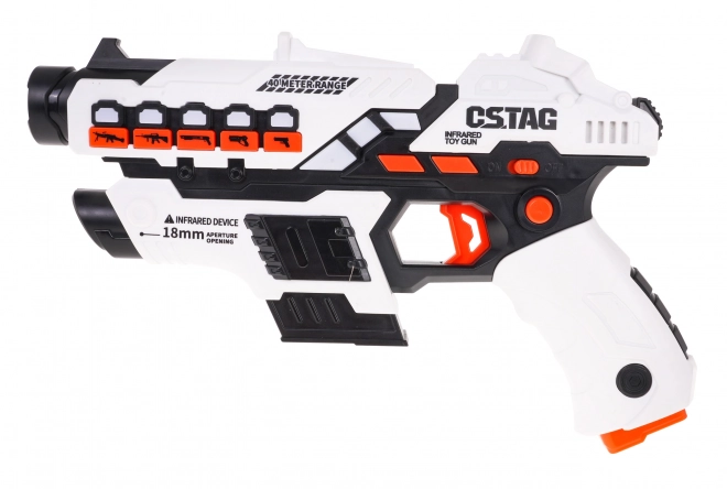 Komplet laserskih orožij + ščiti s funkcijo dima