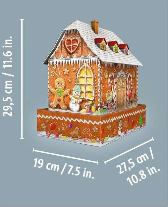 RAVENSBURGER Sijoča 3D sestavljanka Nočna izdaja Medena hiška 216 kosov