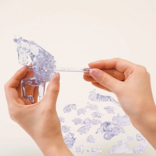 Sestavljanka 3D Kristal puzzle Konj 100 kosov