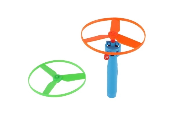Izstrelek z vrtavko + zaganjalnik plast 9cm 2 barvi v vrečki