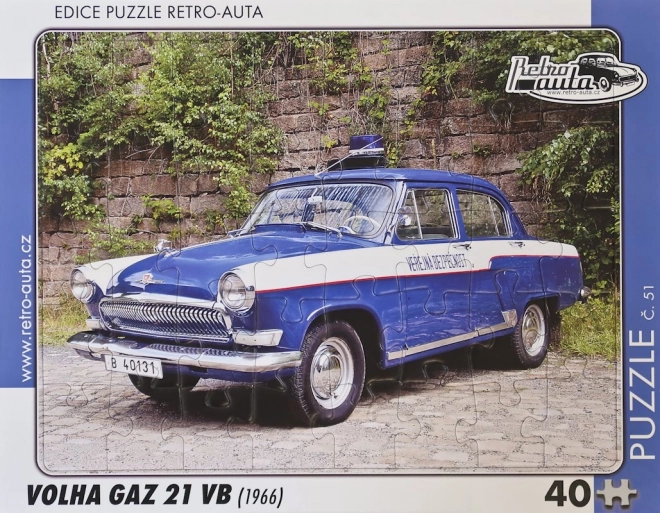 Puzzle Retro Avti Volha GAZ 21 VB 40 kosov