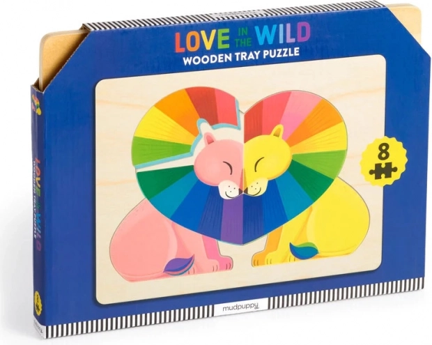 Mudpuppy lesene puzzle Ljubezen v divjini