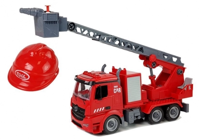 Komplet DIY Gasilsko Vozilo 2v1 z Zamenljivimi Dvigali