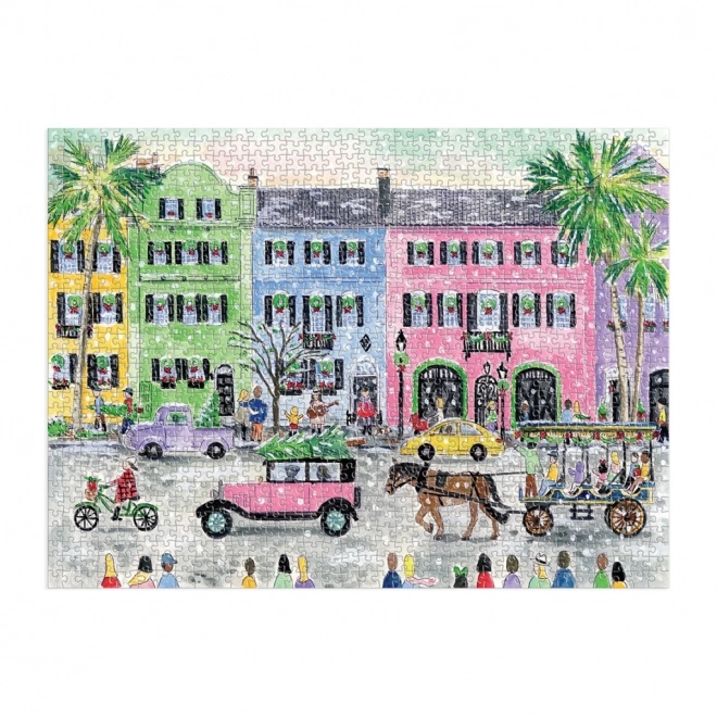 Galison puzzle Michaela Storrings - Božič v Charlestonu 1000 kosov