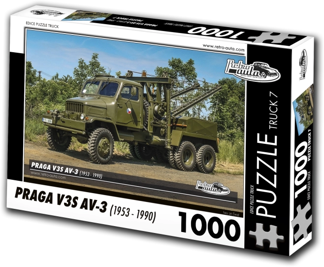 Sestavljanka Retro-avto TOVORNJAK št. 7 PRAGA V3S AV-3 1000 koščkov
