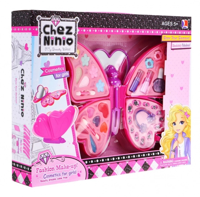 Kozmetični set Pink Butterfly za otroke 5+ Ličila + dodatki za lase in nohte