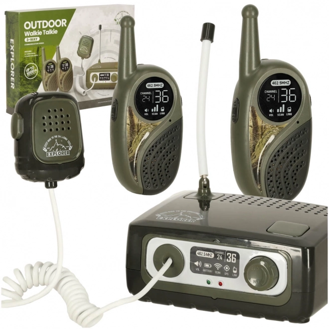 Otroška zbirka Walkie Talkie s centralno enoto Explorer