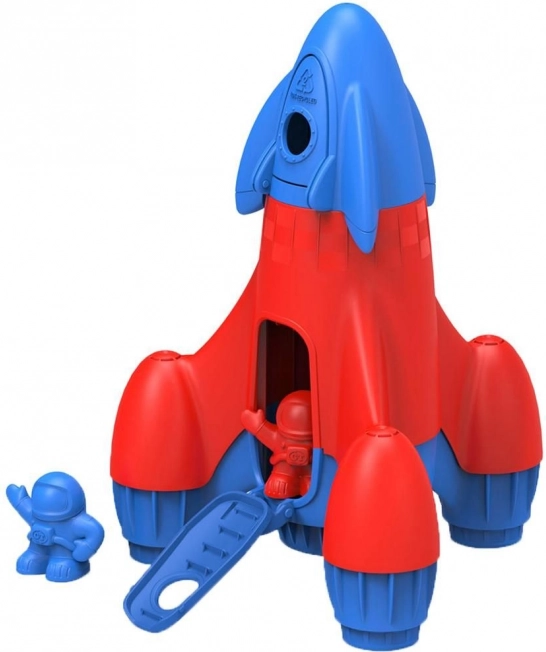 Green Toys modra raketa – ekološka vesoljska igrača za otroke