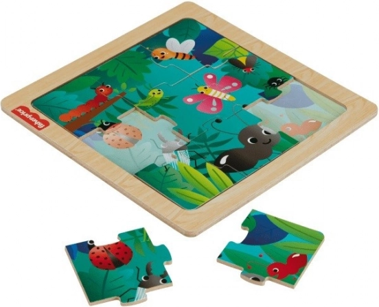 Lesene sestavljanke z motivom žuželk Fisher-Price