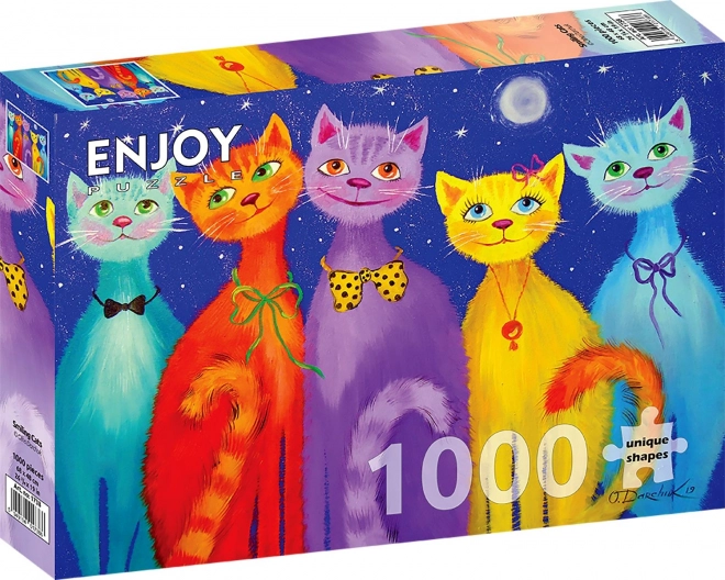 ENJOY Puzzle nasmejane mačke 1000 kosov