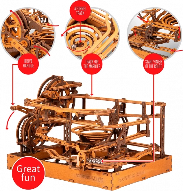 WOODEN CITY 3D lesene sestavljanke Marmor poti 265 kosov