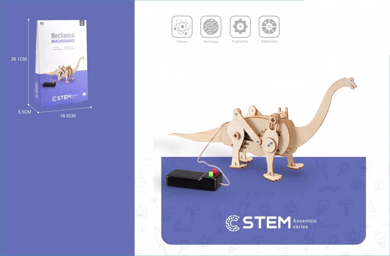 Gradbeni komplet dinozaver Brachiosaurus na kabel