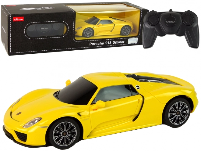 Avtomobil R/C Porsche 918 na daljinsko upravljanje rumena 1:24