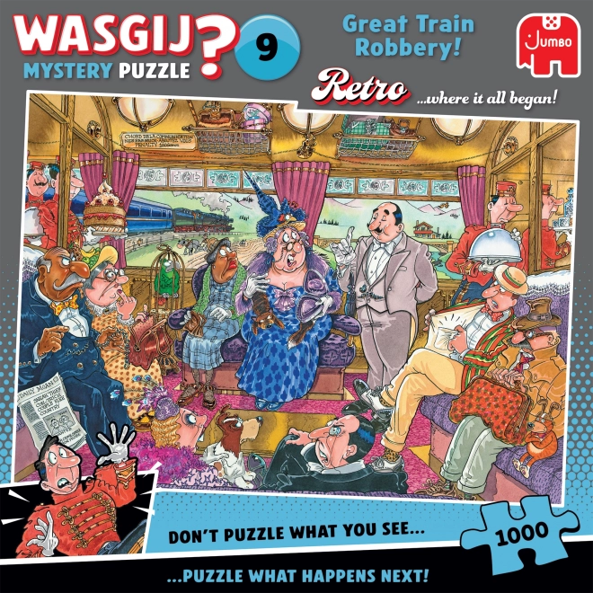 Jumbo Puzzle Wasgij Mystery 9: Veliki vlakovni rop 1000 kosov