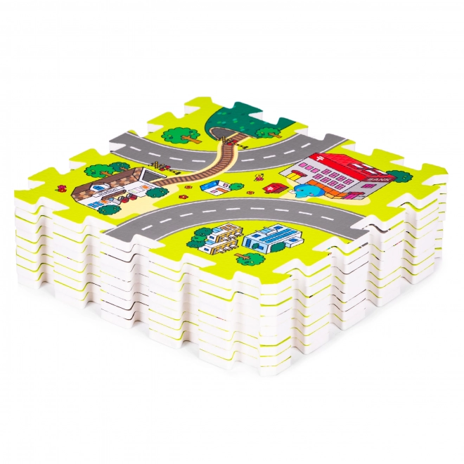 Pena igralna podloga mesto – 9 kosov 90,5 × 90,5 cm IPLAY