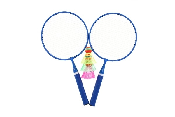 Badminton set otroški kovin/plastika 2 loparji + 3 žogice 2 barvi v mrežici 23x45x6cm