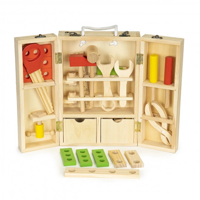 Leseno orodje v delavniskem boksu, set XXL ECOTOYS