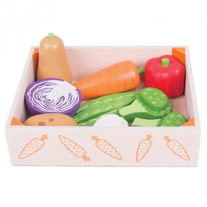 Škatlica z zelenjavo Bigjigs Toys