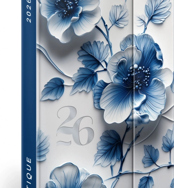 Magnetni tedenski dnevnik Notique Porcelanast cvet 2026