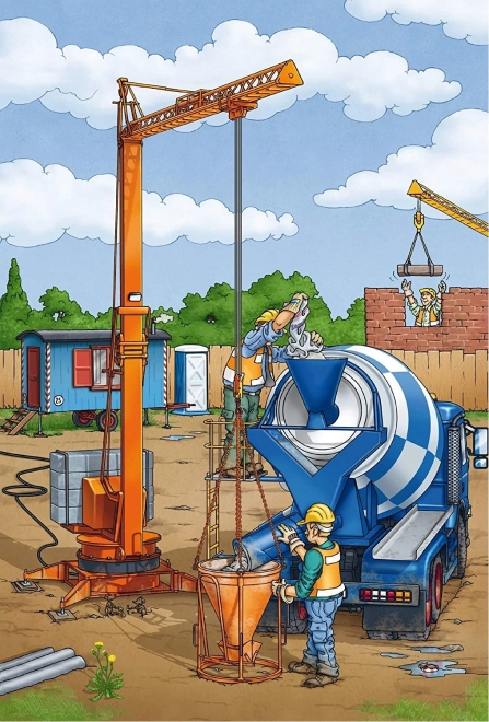 SCHMIDT Puzzle Na gradbišču 3x24 kosov